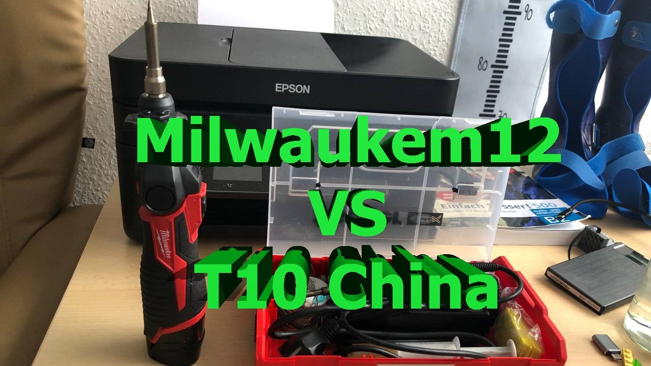 Тест паяльника от MilwaukeeM12 против T10 от китая