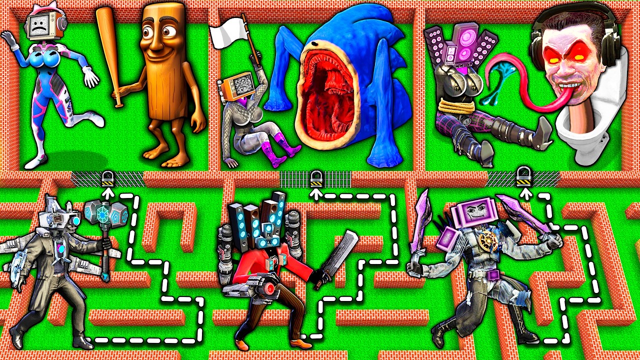 CHOOSE the RIGHT TV WOMAN to SAVE from BRAINROT & SEA EATER & SKIBIDI TOILET in MINECRAFT animation