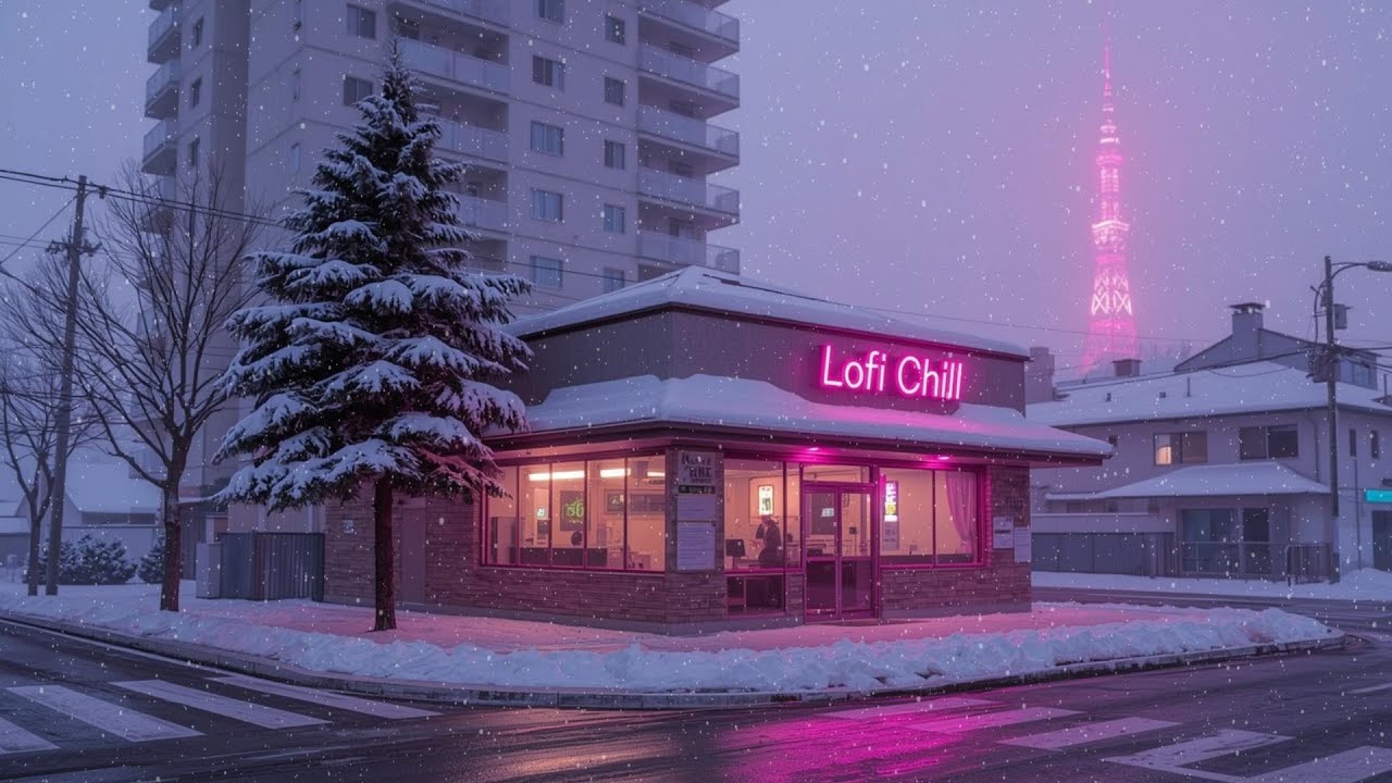 Highland Winter Café Japan ☕ Pink Lofi Chill Ambience for Deep Relaxation