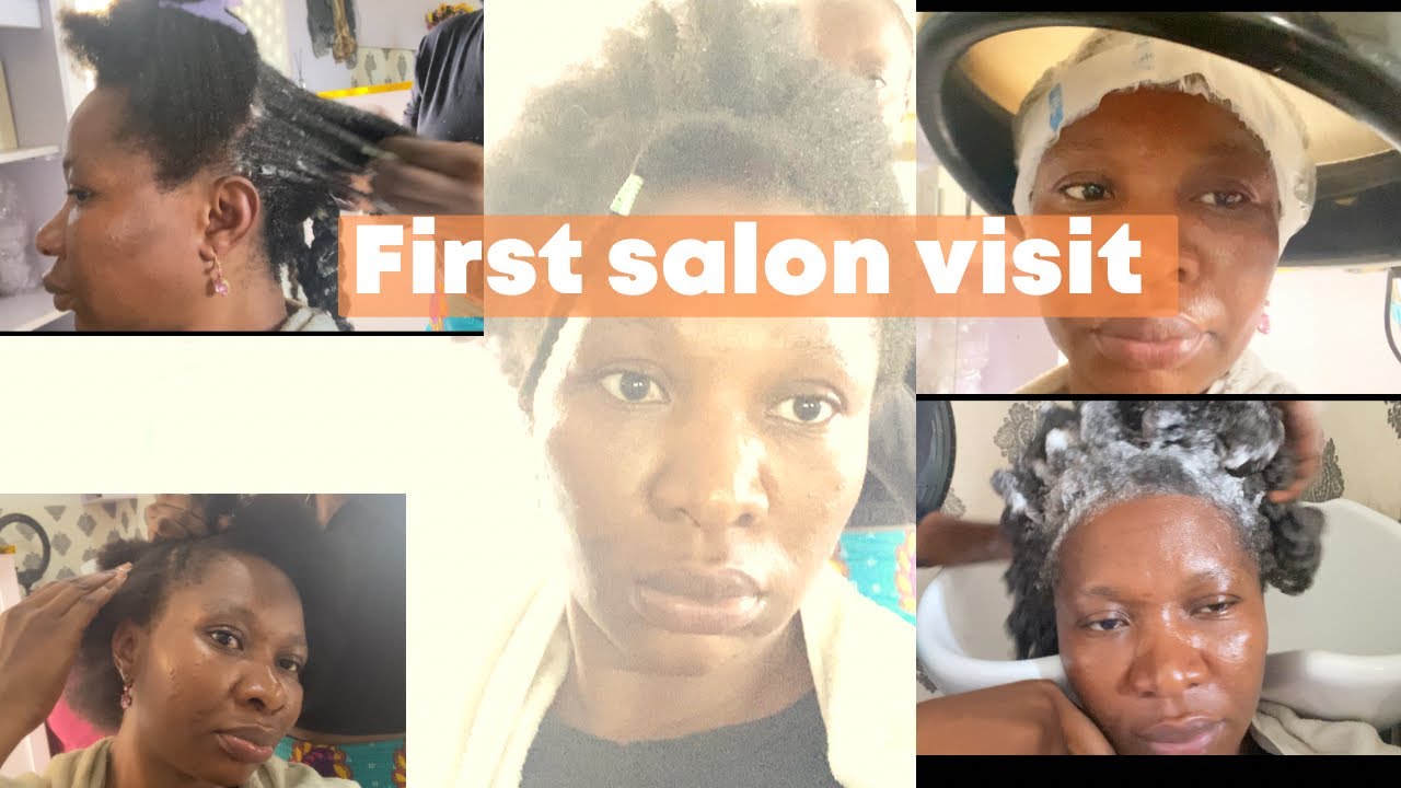 MY FIRST NATURAL HAIR SALON VISIT IN 6 YEARS ! NIGERIAN NATURAL HAIR SALON