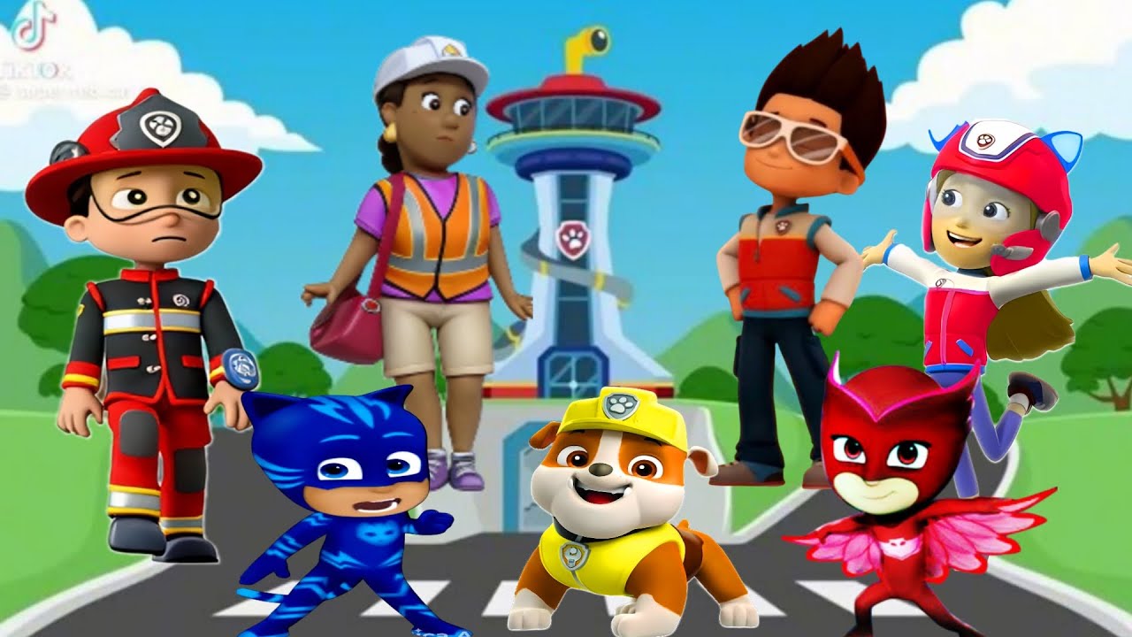 Paw Patrol Team Ryder vs Rublle vs Pj Masks vs Ryder Coffin Dance Music Tiles Hop Edim Rush 7.