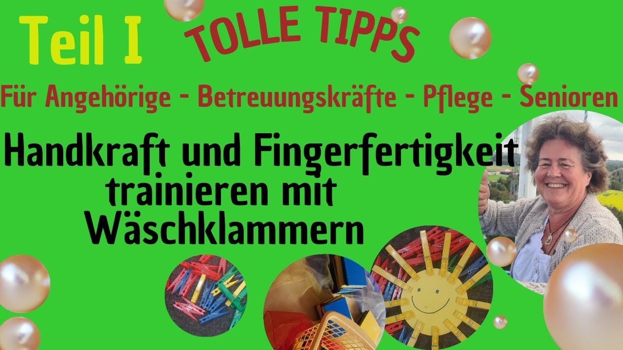 Handkraft und Fingerfertigkeit trainieren mit Wäscheklammern