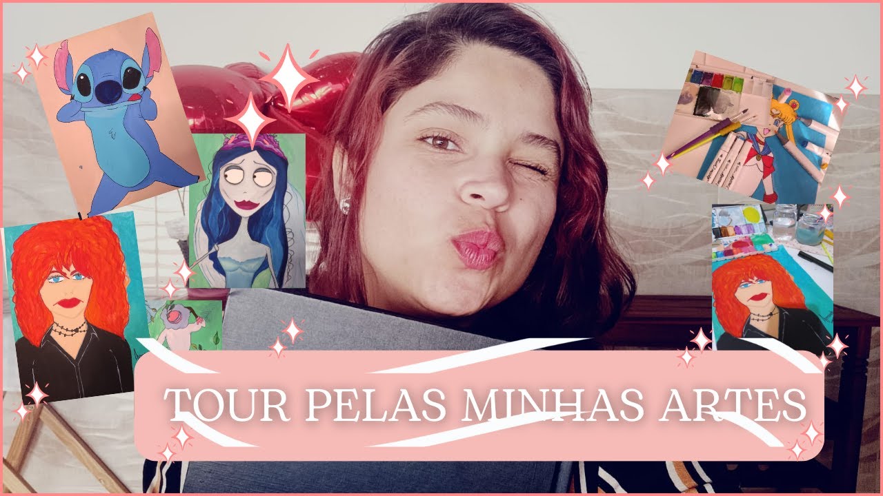 TOUR PELO MEU SKETCHBOOK E MINHAS ARTES  ✨✨✨