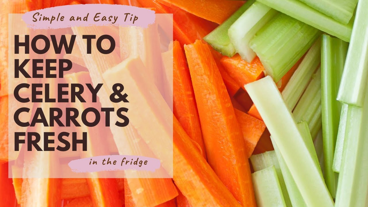 How to keep Celery and Carrots Fresh in the Fridge. Simple Easy Tip. #celery #healthytip #plantbased