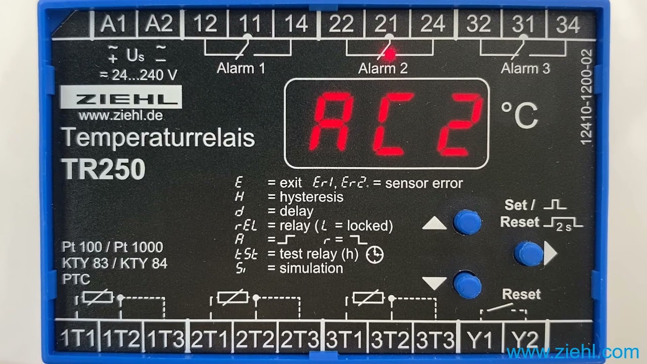 ZIEHL TR250 - read out the alarm counter