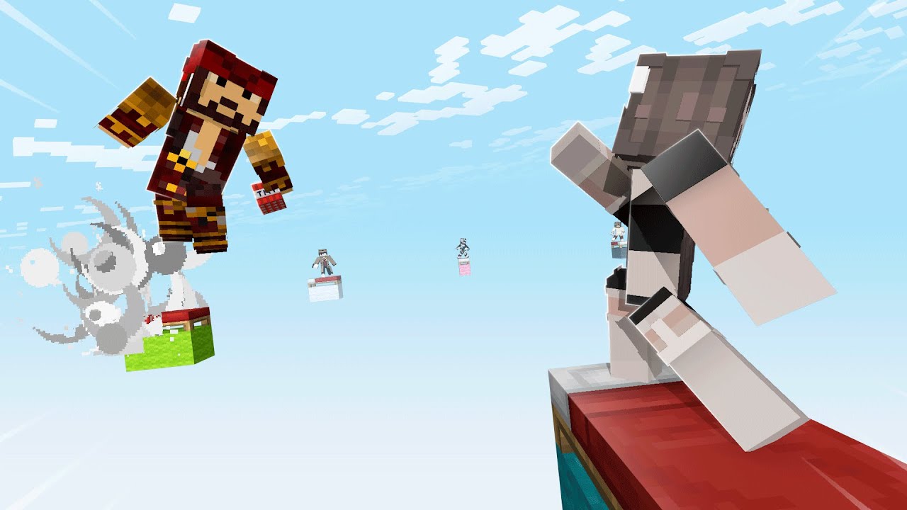 FIZ um TNT JUMP ABSURDO no BEDWARS DE 1  BLOCO