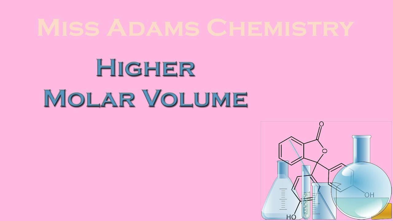 Higher: Molar volume calculations
