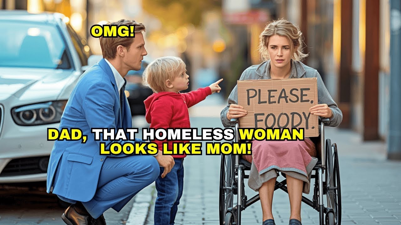 Dad, that homeless woman looks just like Mommy! When the millionaire saw her, he fainted on t
