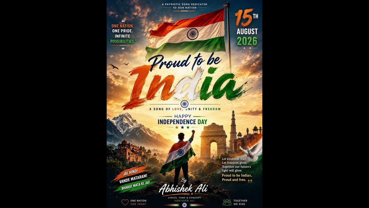 🇮🇳 Proud to Be India | Happy Independence Day | 15th August 2026 | Original Patriotic Song | By Abhi