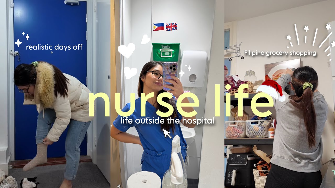 NURSE VLOGMAS 👩🏻‍⚕️🎄Realistic Day Off as a FILIPINO Nurse in the UK (Grocery Shopping & Real Life) 🛒