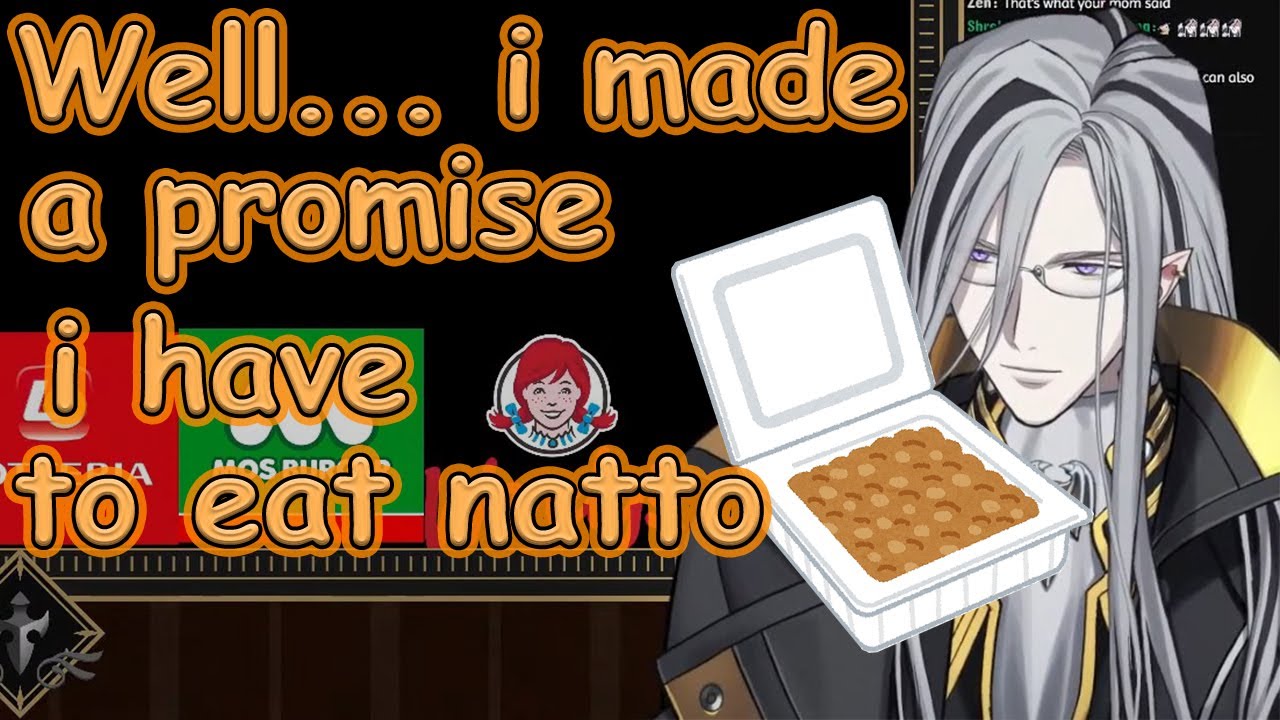[ Holostars ] Vesper Noir tried to eat Natto for the first time [ Eng Sub ]