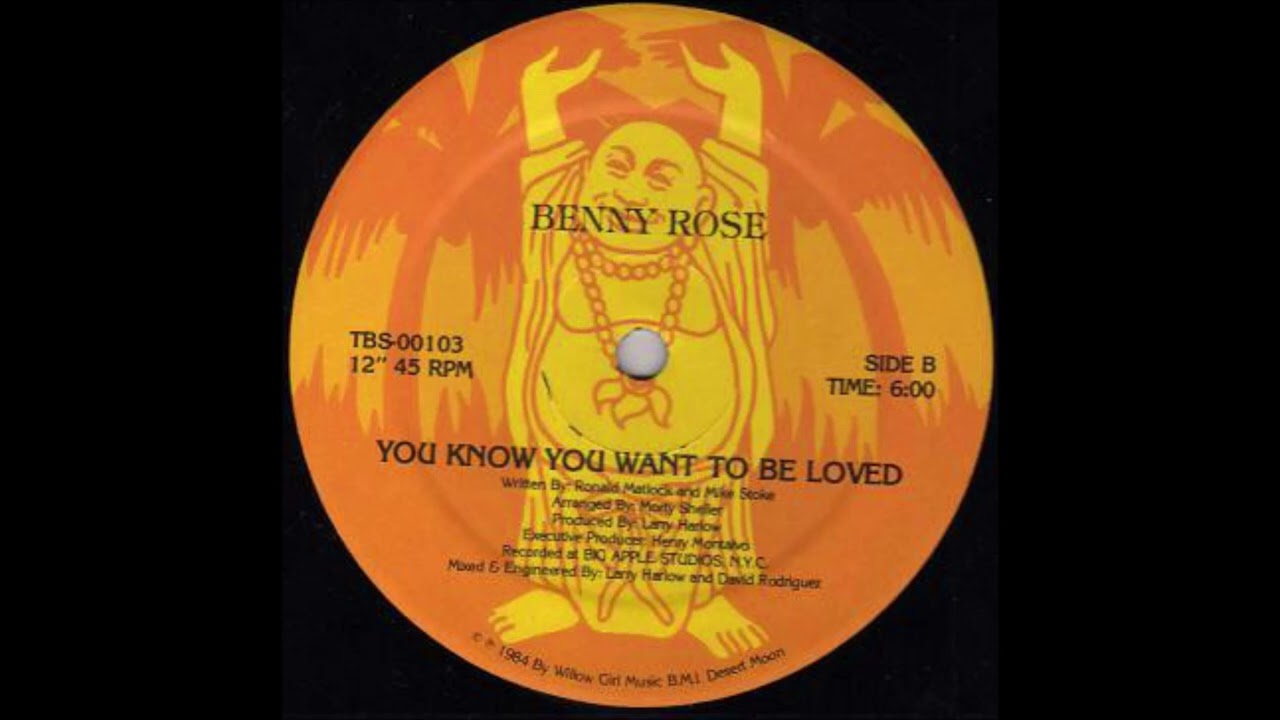 BENNY ROSE   YOU KNOW YOU WANT TO BE LOVED