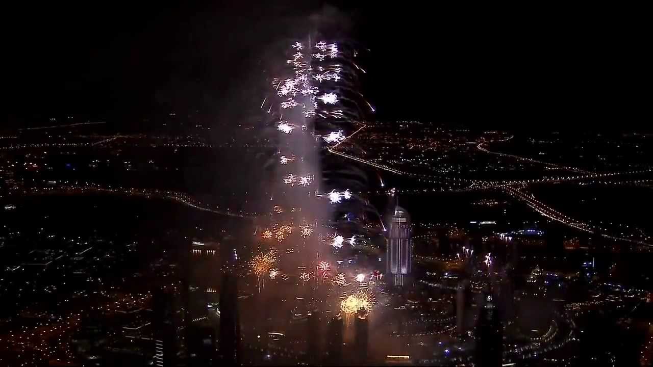 Dubai Burj Khalifa New Years Eve Fireworks 2014 OFFICIAL