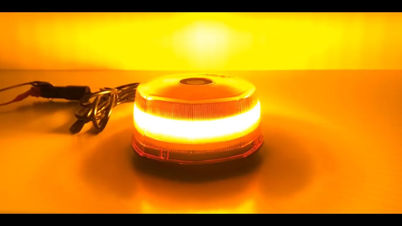 Kogut led OCTAGON II pomarańczowy Lampa ostrzegawcza diodowa z magnesem i kablem do zapalniczki