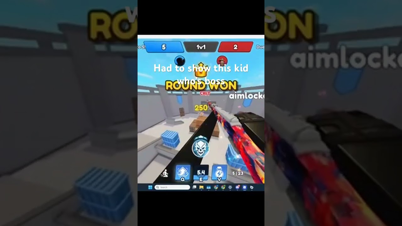 This toxic kid challenged me to a trickshot 1v1 (Hypershot) #roblox #newgame #1v1