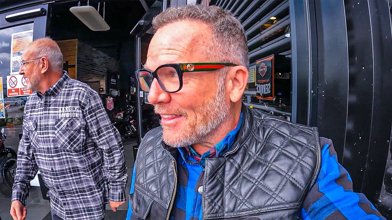 Picking up my New Harley Davidson from Manchester England