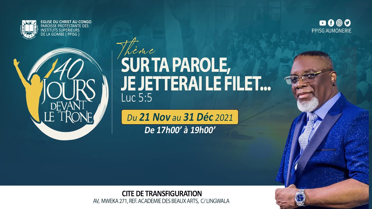 Pasteur James MADY |  SUR TA PAROLE, JE JETTERAI LE FILET...