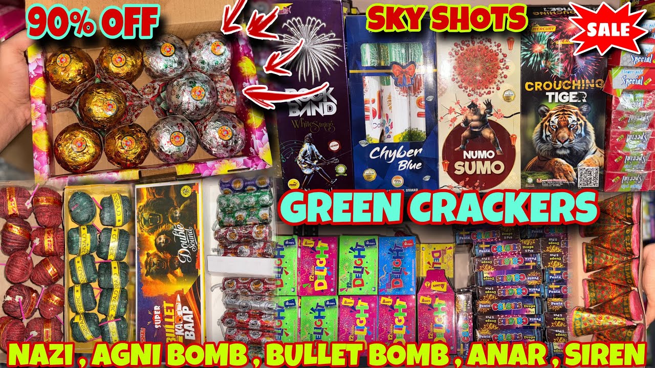 Cheapest Cracker Market 2025 / Green Crackers At 90% Off / All Types Of Crackers At Big Discount 