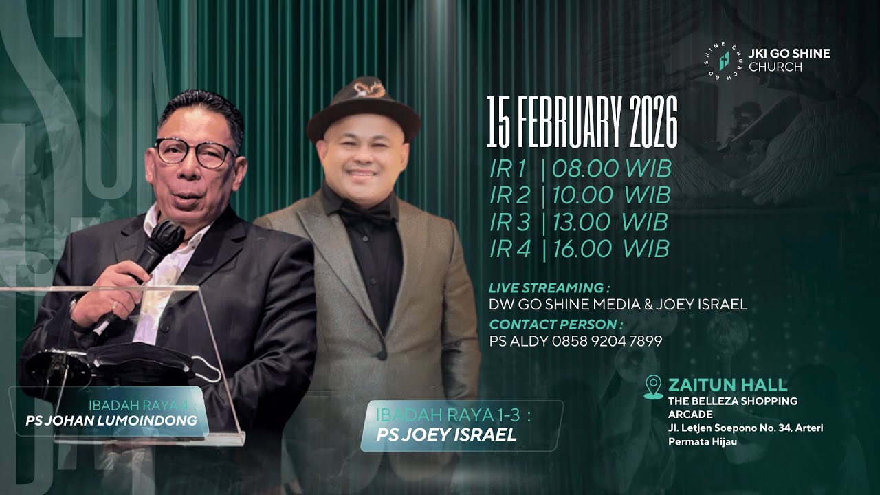 SERI 2 - PS JOEY ISRAEL | IBADAH RAYA MINGGU 15 FEBRUARI 2026 | PKL 10.00 WIB