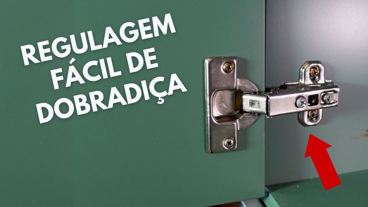 Como consertar porta de arm&aacute;rio desalinhada - ajuste na dobradi&ccedil;a