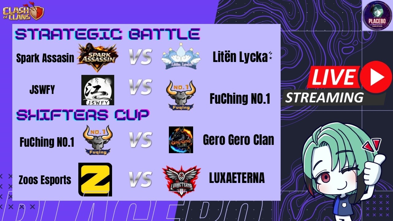 Spark Assasin vs Litën Lycka⋆͛ JSWFY vs FuChing NO.1 FuChing NO.1 vs Gero Gero Clan Zoos Esports vs