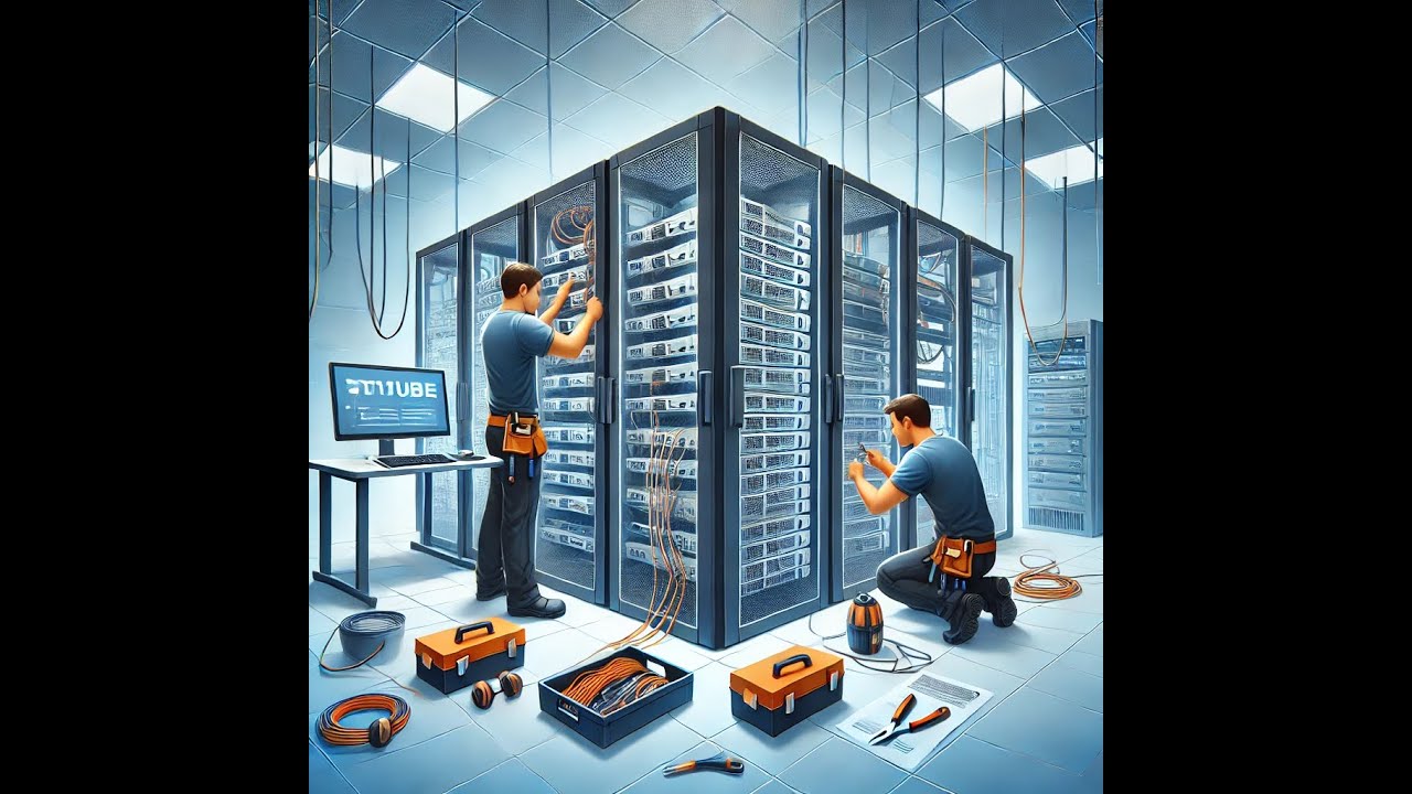 A Server rack installation & Cable management