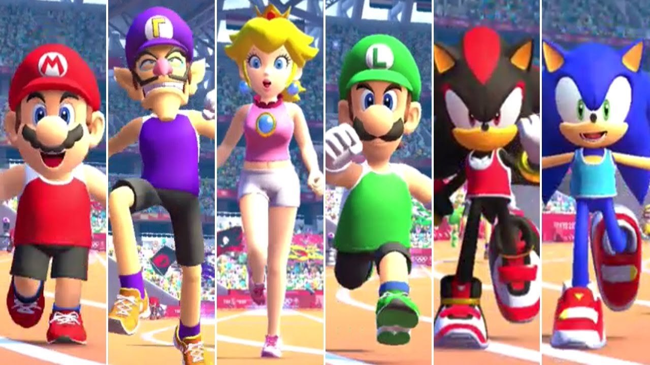 Mario & Sonic at the Olympic Games Tokyo 2020 - 100m (All Characters)