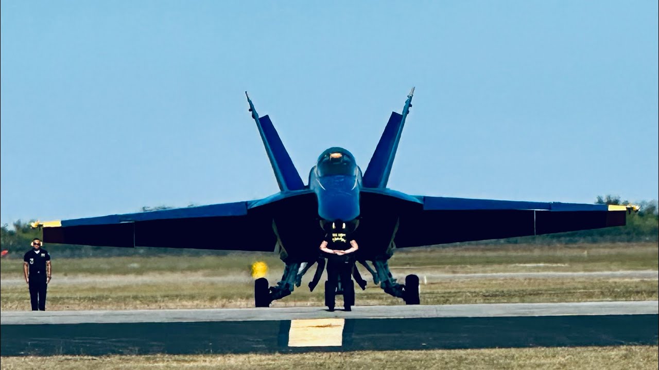 Blue Angels performance at Wings Over Houston 24 - From Walkout, Takeoff to Epic Maneuvers 🎥