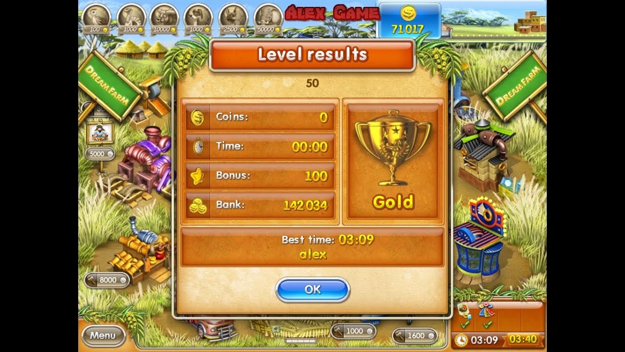 Farm Frenzy 3 Madagascar (level 50) only GOLD Веселая ферма 3 Мадагаскар (Уровень 50) Золото