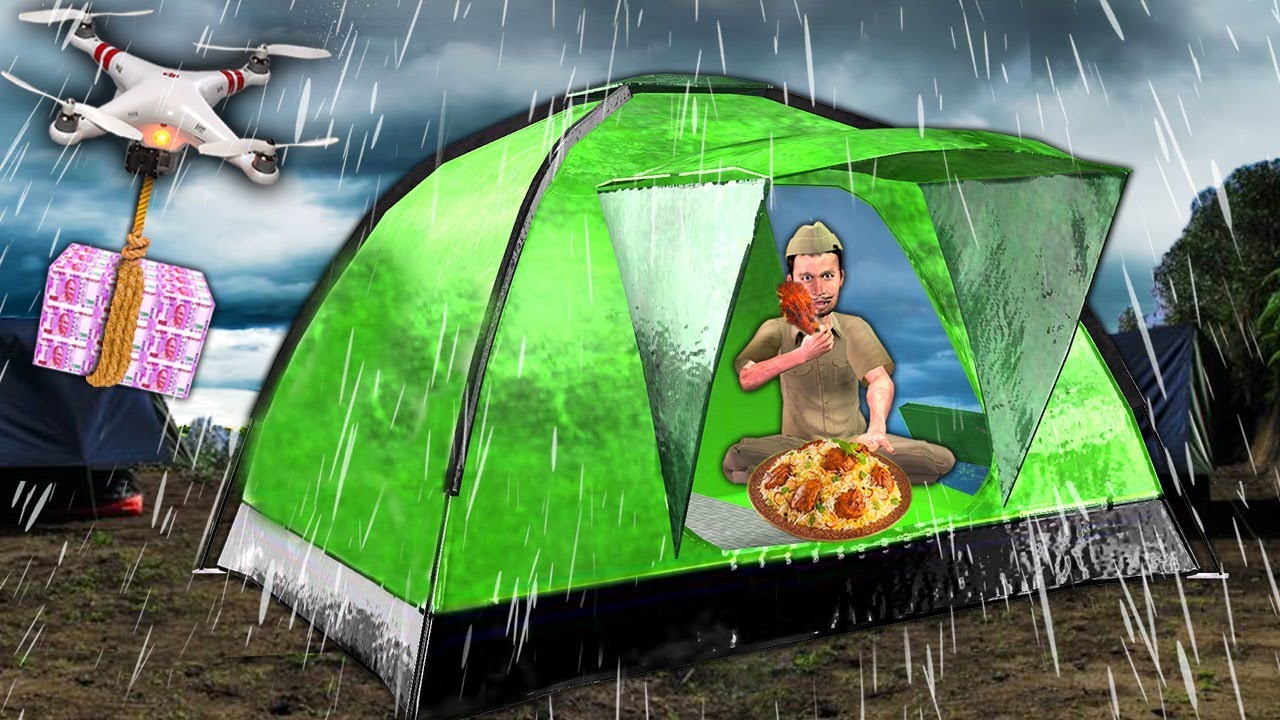 Solo Camping in Heavy Rain Thunderstorm on Duty Hindi Kahaniya Hindi Stories Bedtime Moral Stories