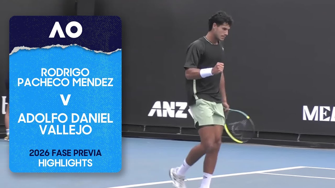 Rodrigo Pacheco Mendez v Adolfo Daniel Vallejo Resumen con IA | Australian Open 2026 Fase Previa