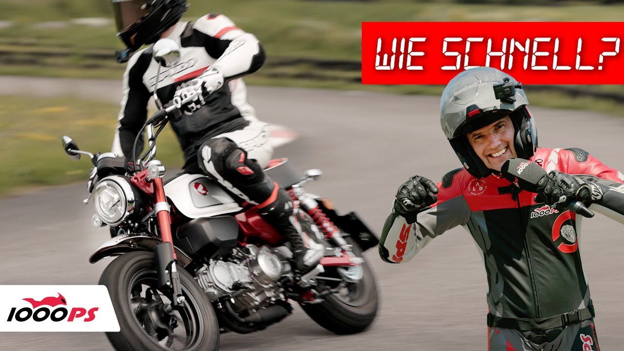 Wie schnell? Honda Monkey Bestzeit auf der 1000PS Teststrecke