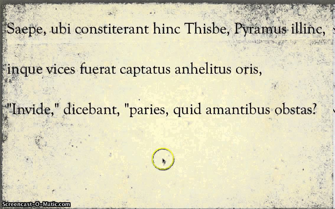 Ovid Metamorphoses 4 55 80   Pyramus and Thisbe