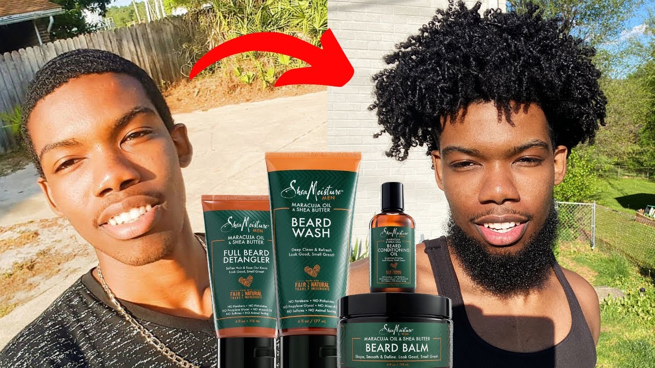 BEARD GROWTH Using Shea Moisture Beard Products!