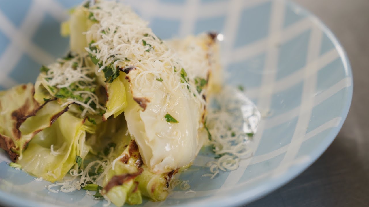 ROAST HISPI CABBAGE with Tarragon & Pecorino