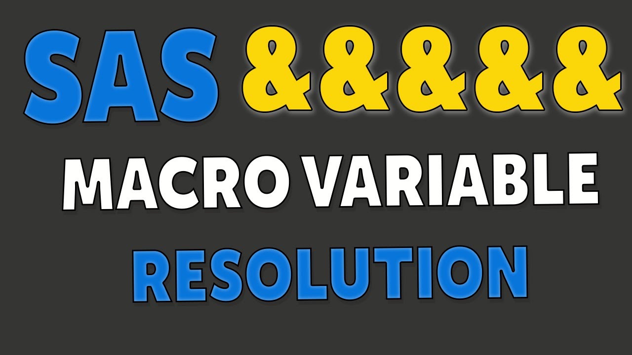 SAS MACRO interview questions 3 | Multiple Ampersand Resolution | SAS Advanced Training