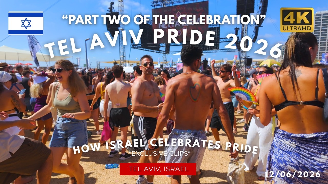 🌈 TEL AVIV! the Pride Parade 2026 Continues! (PART TWO) | Israel 4K City Walking Tour