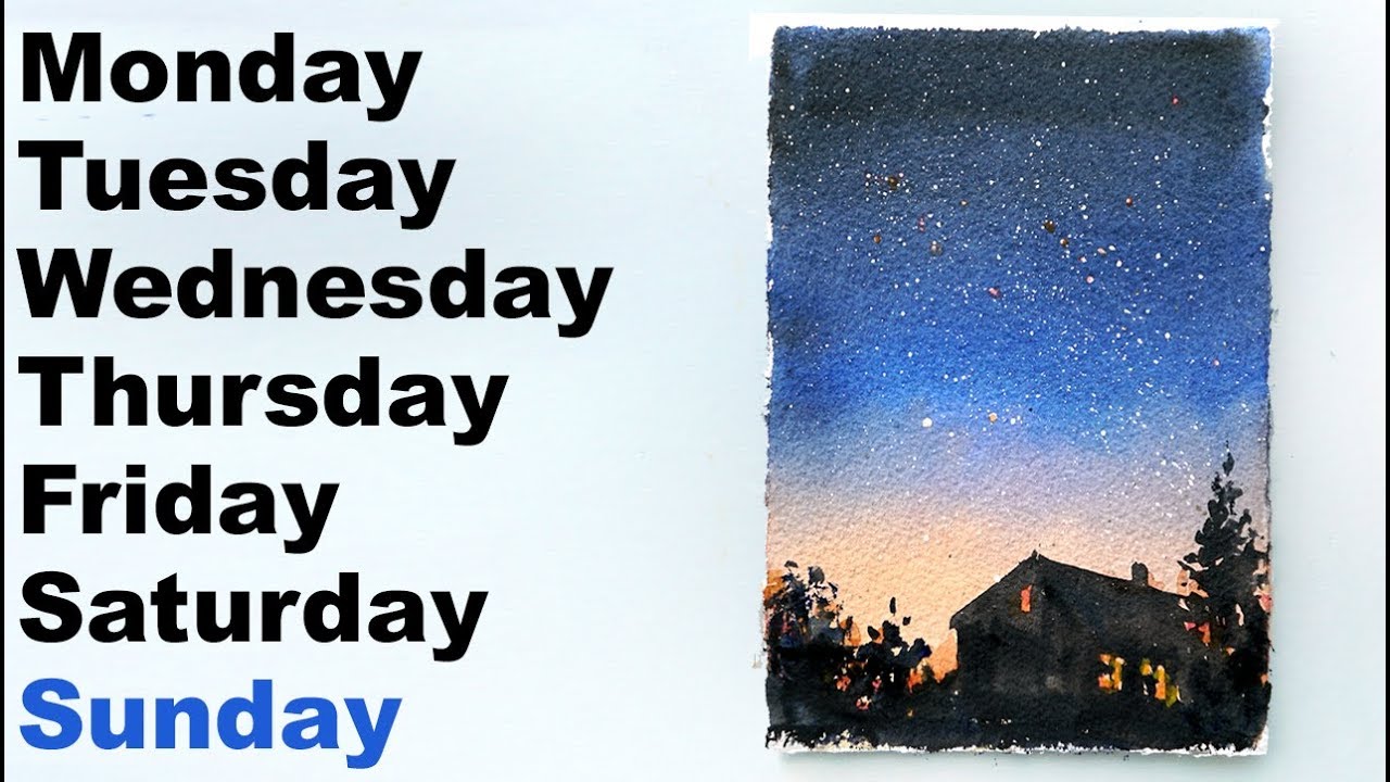 Sunday Sunset. Painting in Watercolor