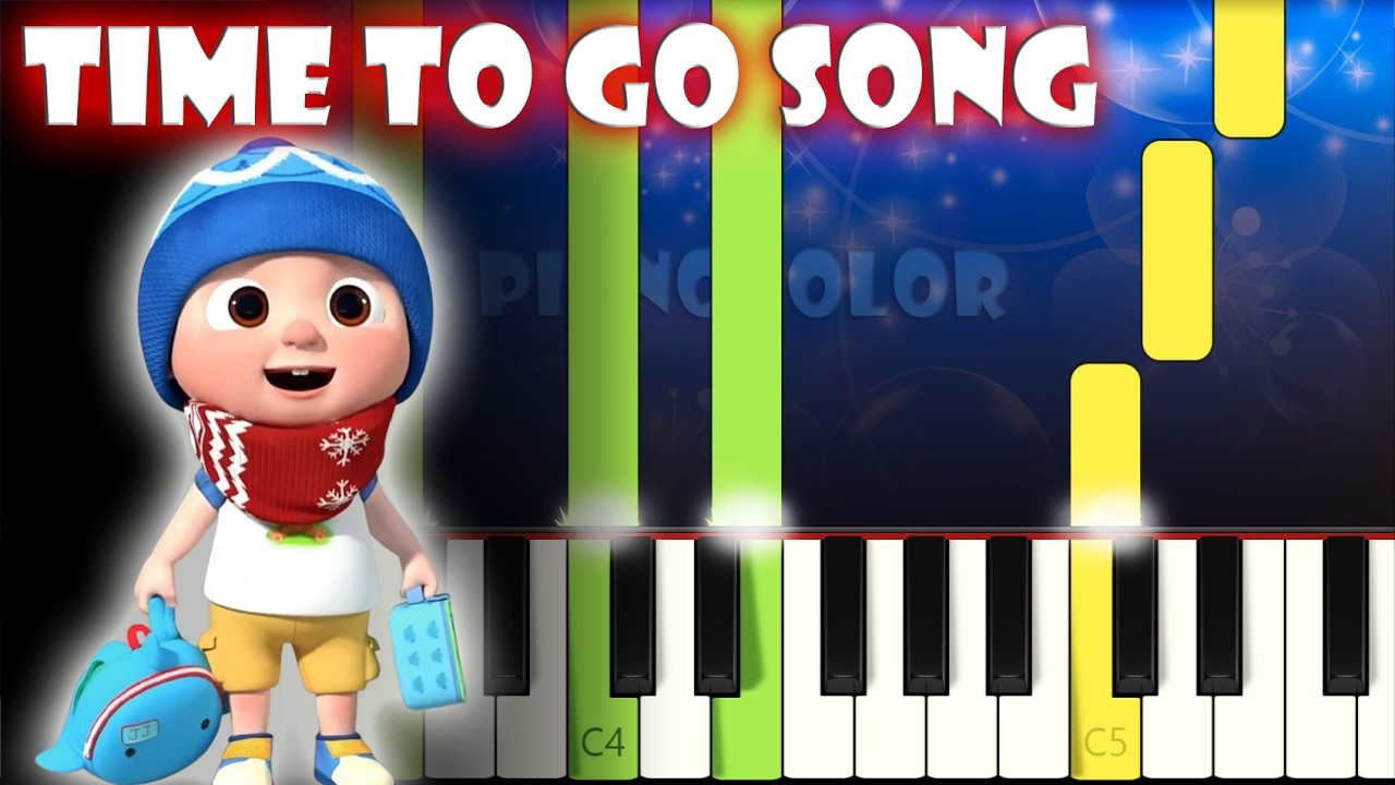 Time To Go Song - Cocomelon | Piano Tutorial | Karaoke