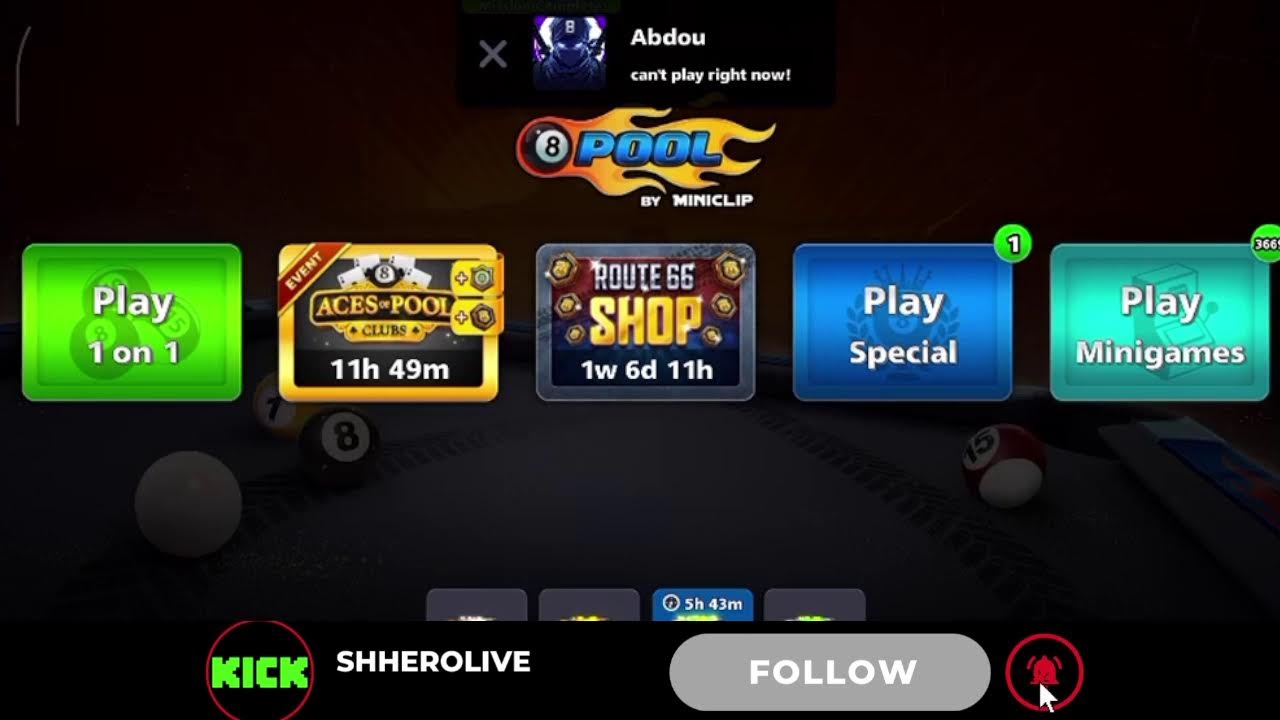 8 ball pool Live streaming of SH HERO #8ballpool
