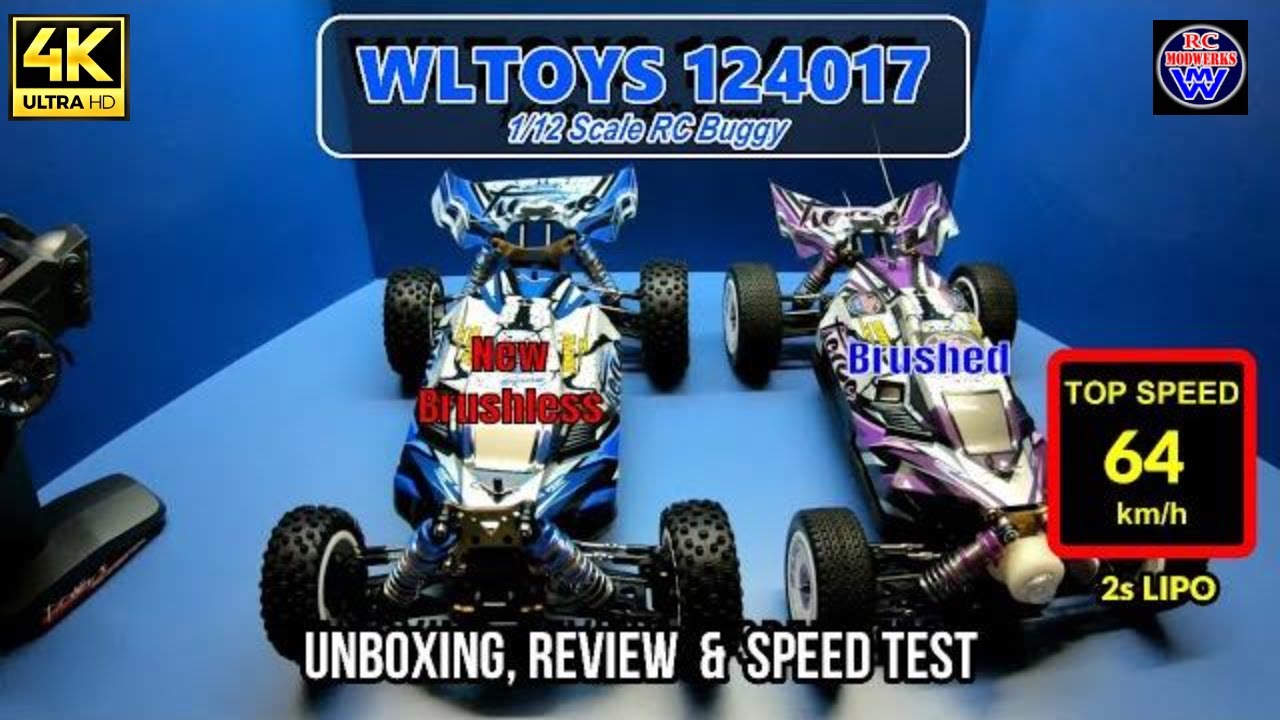 🎦 V#96 Wltoys 124017 (124019 Brushless Version) ... Unbox, Review & Speed Test