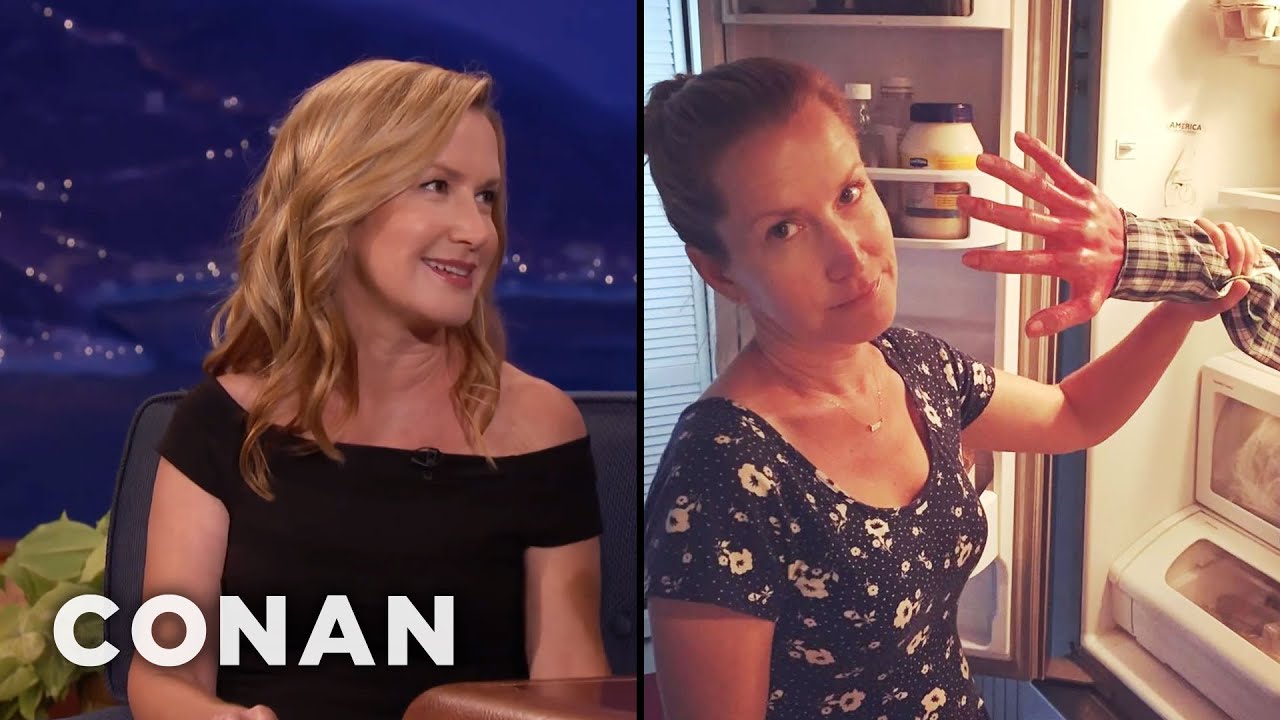 Angela Kinsey’s Family Is Obsessed With Fake Severed Limbs | CONAN on TBS