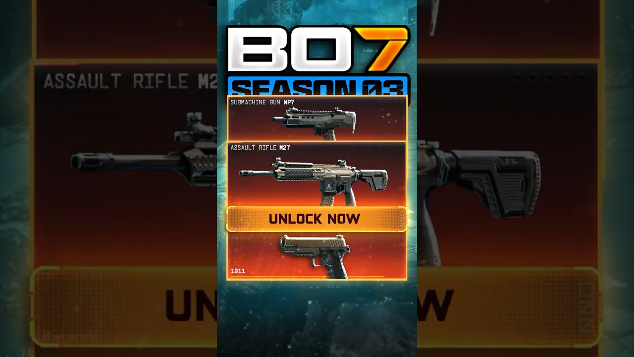 ВСЕ виды оружия из DLC 3-го сезона Black Ops 7&hellip; (M27, 1911 и гарпунный пистолет)