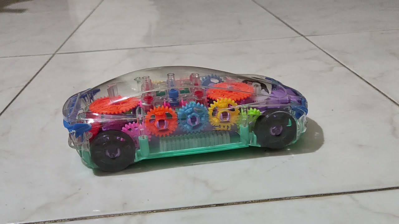 Musical and 3D Lights Kids Transparent Car | Educational Toys