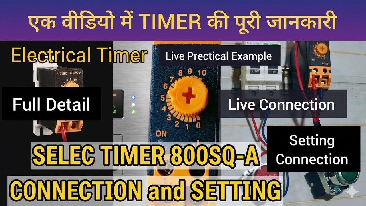 Selec Timer 800SQ-A-230 Connection l Practical On Delay Setting l Dip Switch Setting l