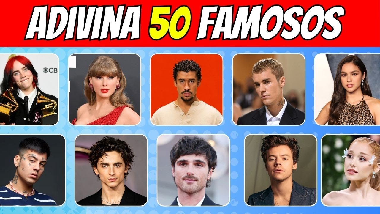 Adivina 50 Famosos y Celebridades (2026) | QUIZ WAVEZ