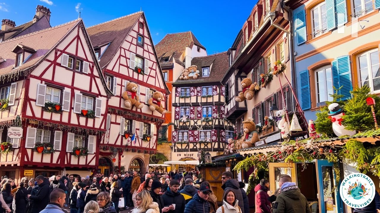 Magical Christmas in Alsace ✨🎄  | Colmar, Riquewihr & Strasbourg | 4K Walking Tour