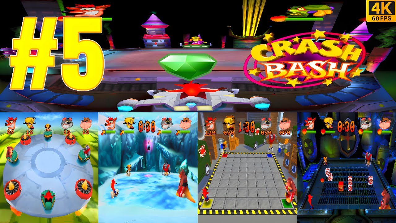 تختيم لعبة كراش باش الحلقة 5 والأخيرة - Crash Bash Chapter 5 End [4K]
