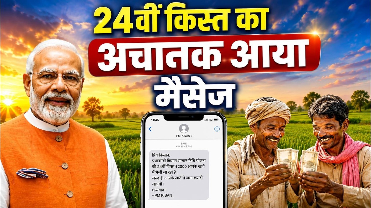 PM किसान 24वीं किस्त मोबाइल पर अचानक आया मैसेज | PM Kisan 24th lnstallment Update | PM Kisan Samman