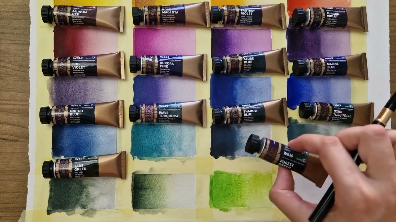 PROBANDO la nueva caja de acuarelas -MIJELLO MISSION GOLD CLASS- con @blancaalvarezwatercolors2880